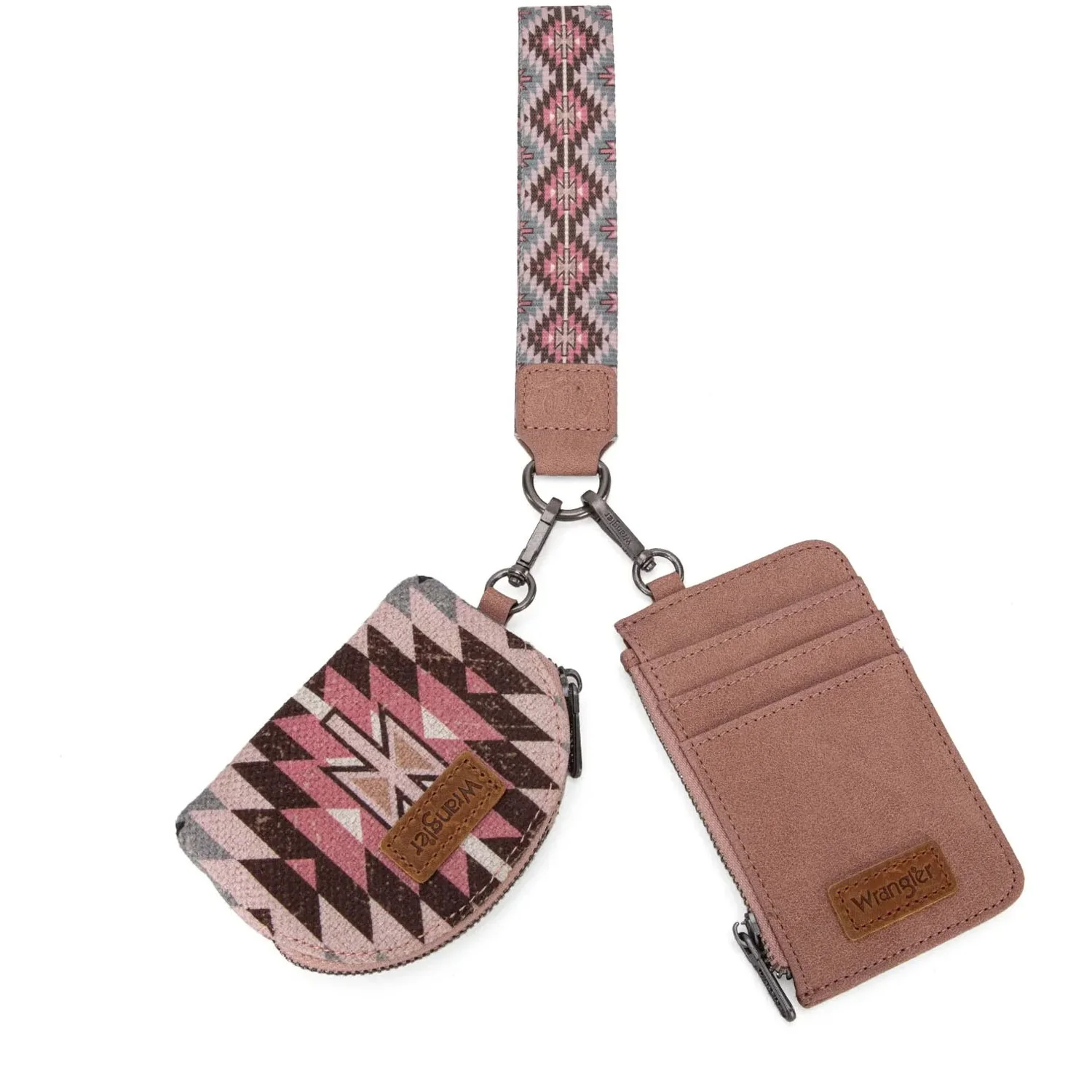 Wrangler - Womens Southwestern Art Print Dual Pouch Wristlet - Image 2