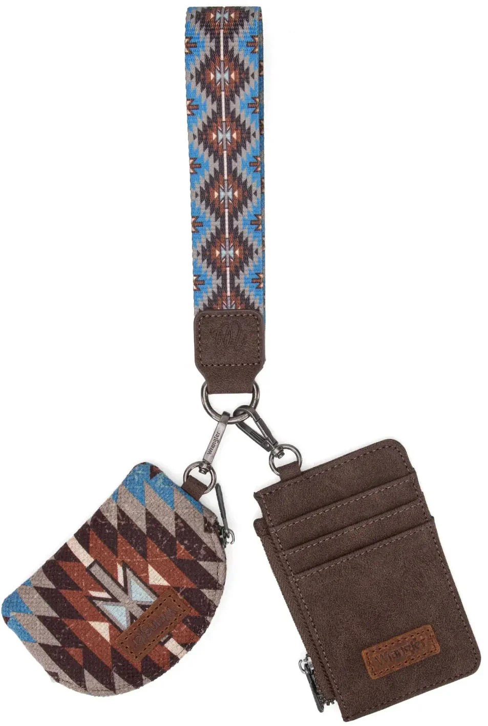 Wrangler - Womens Southwestern Art Print Dual Pouch Wristlet - Image 3