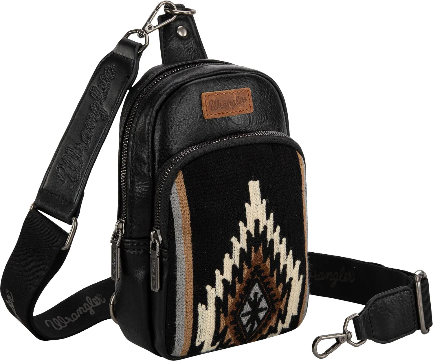 Wrangler - Womens Southwestern Knitted Sling Bag - Image 4