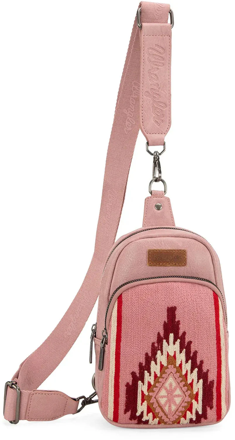 Wrangler - Womens Southwestern Knitted Sling Bag - Image 5