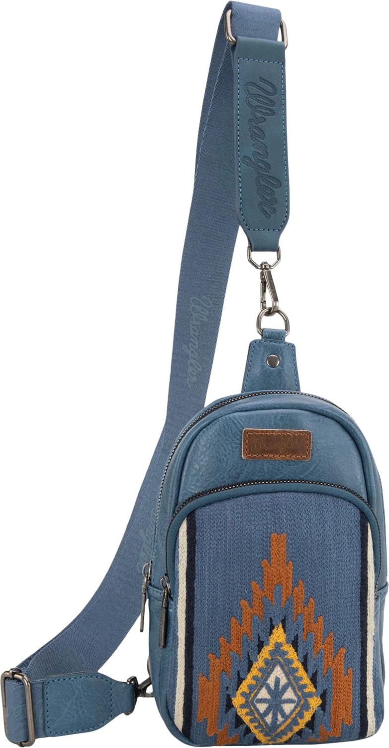 Wrangler - Womens Southwestern Knitted Sling Bag - Image 6