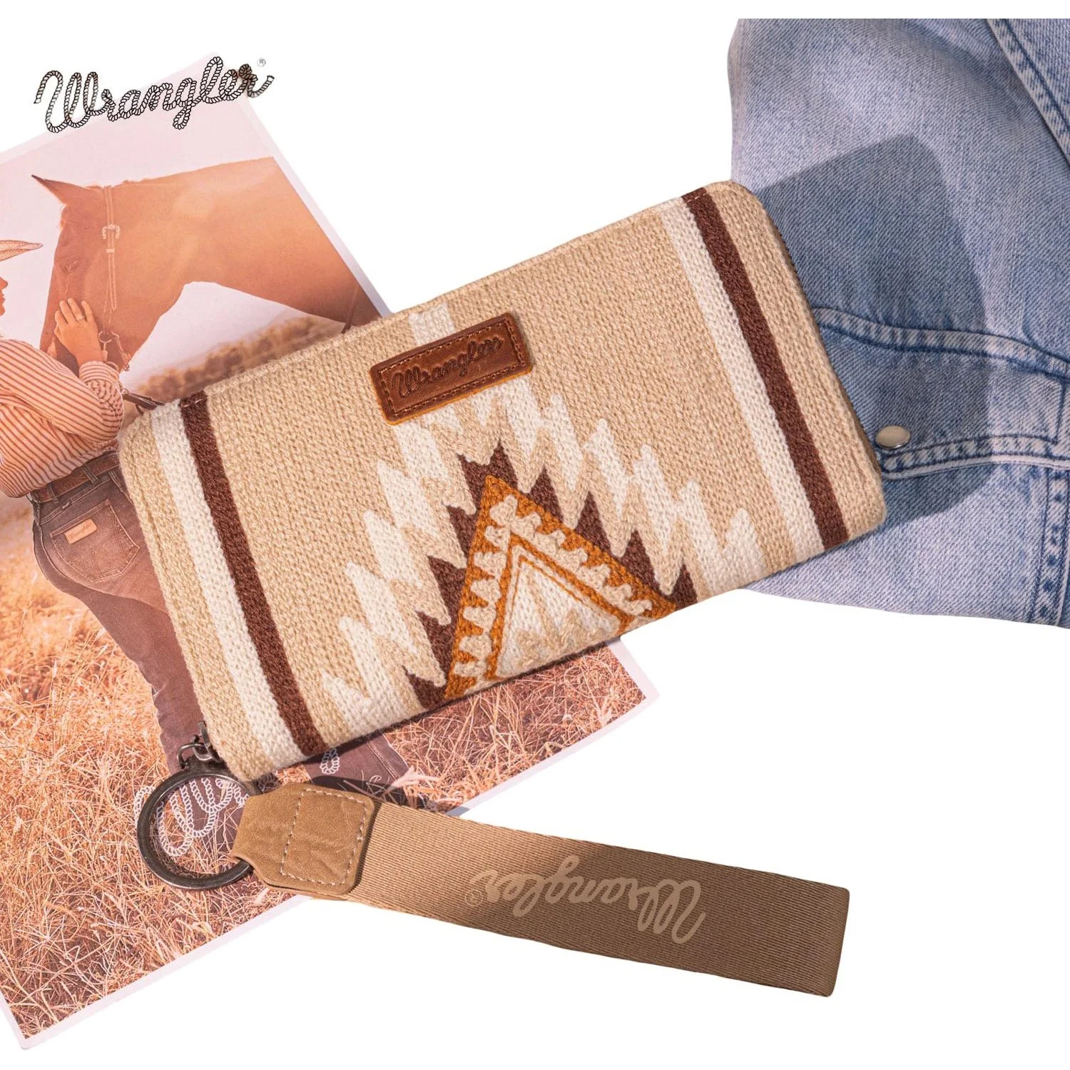 Wrangler - Womens Southwestern Knitted Wallet/Wristlet - Image 6