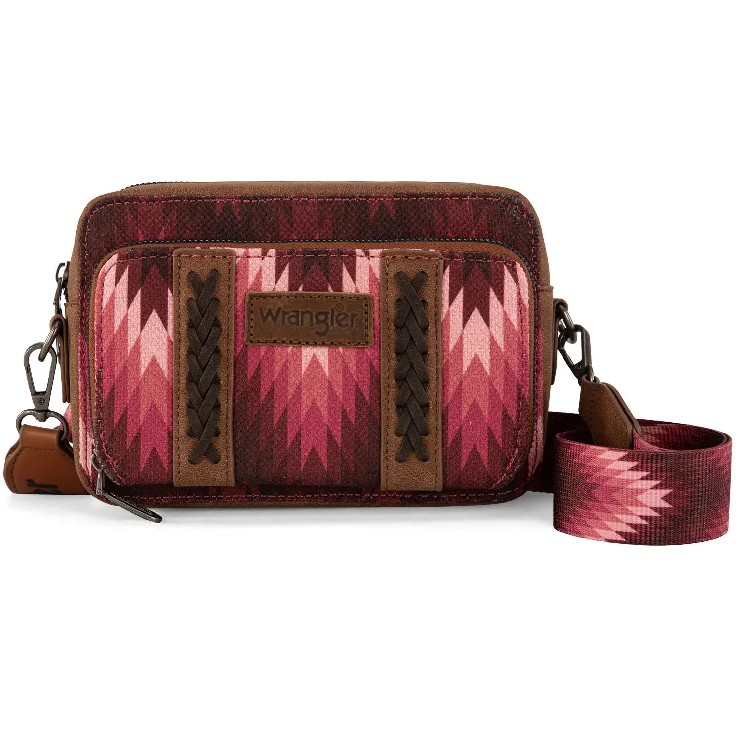 Wrangler - Womens Southwestern Pattern Dual Sided Print Crossbody Purse With Wallet Compartment - Image 14