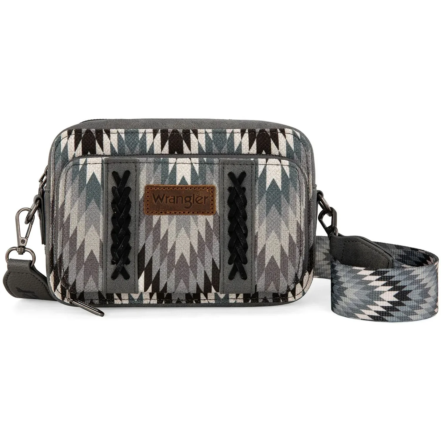 Wrangler - Womens Southwestern Pattern Dual Sided Print Crossbody Purse With Wallet Compartment - Image 15