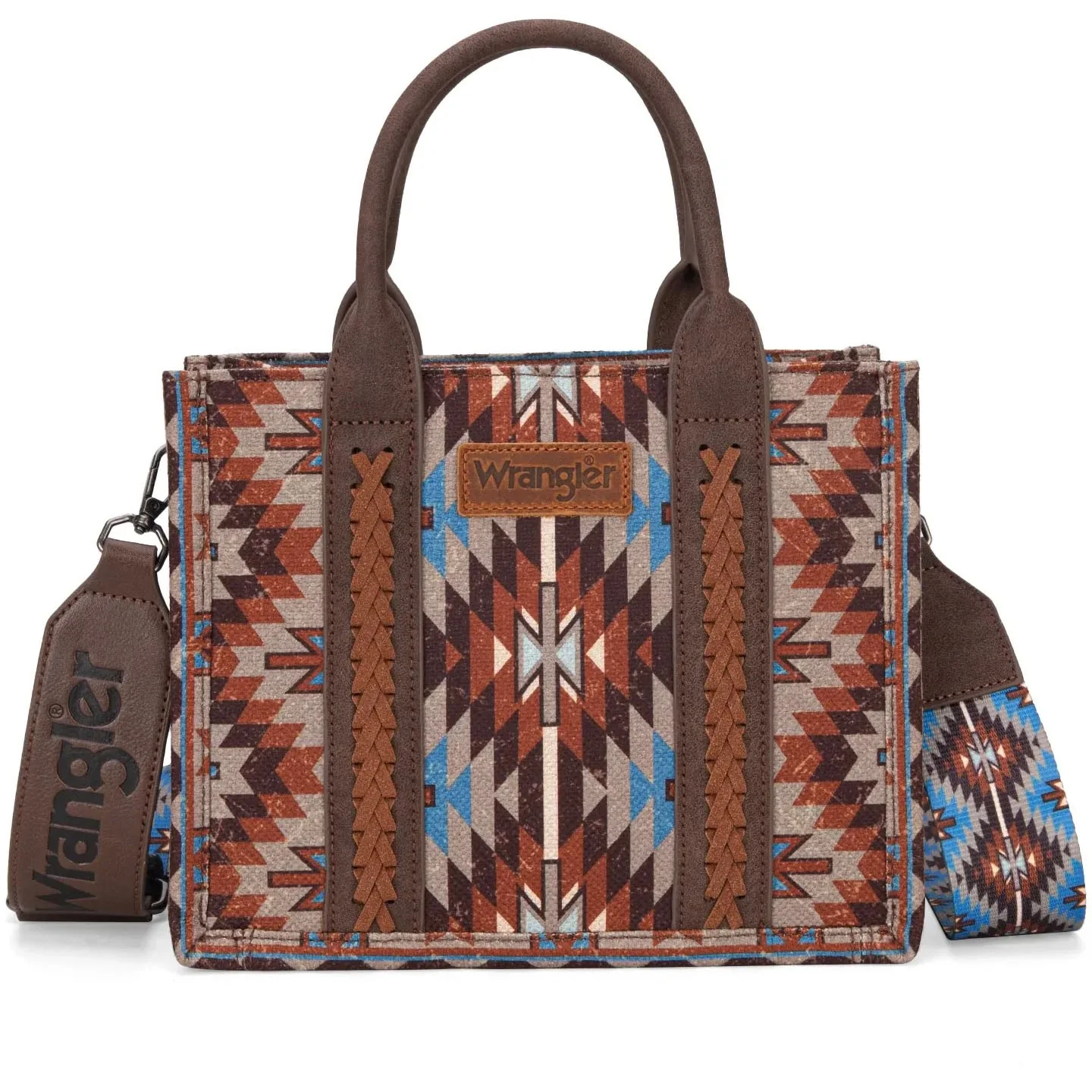 Wrangler - Womens Southwestern Pattern Dual Sided Print Tote/Crossbody Bag - Image 2