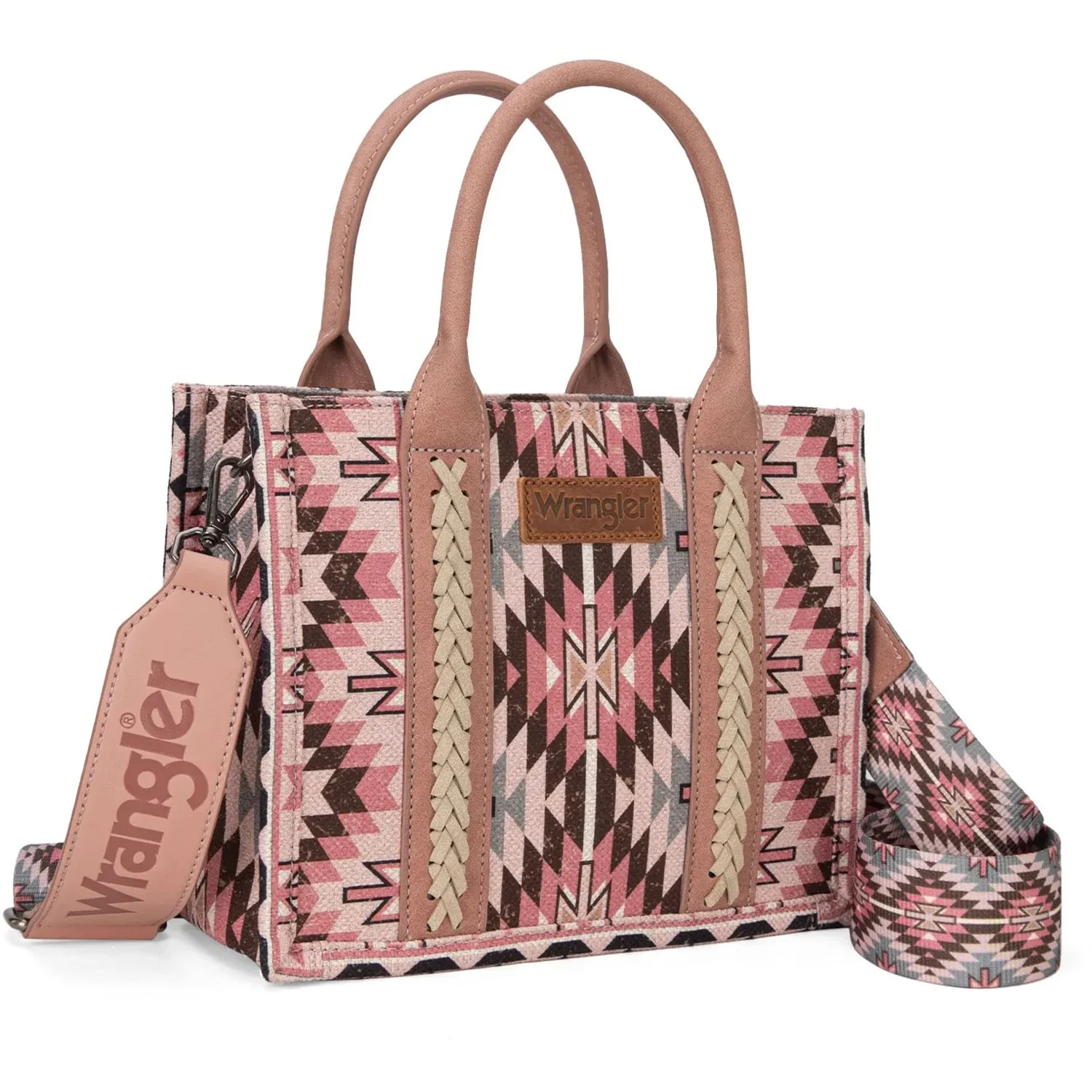 Wrangler - Womens Southwestern Pattern Dual Sided Print Tote/Crossbody Bag - Image 3