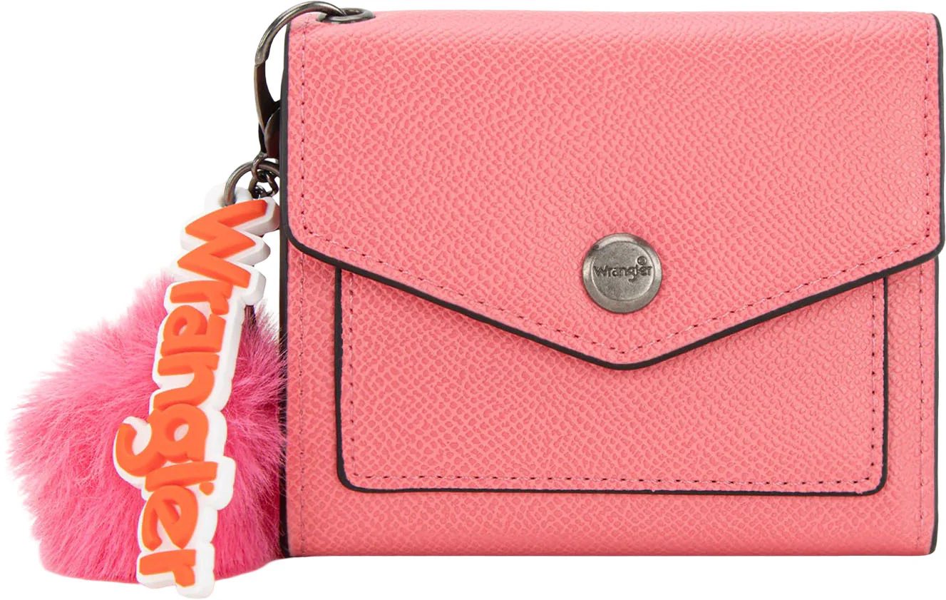 Wrangler - Womens Tri-Fold Wallet With Keyring Pom Pom - Image 8