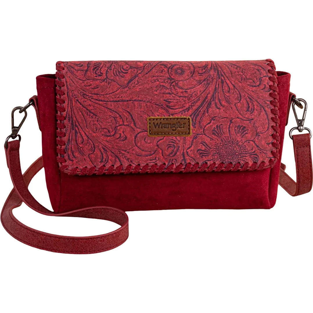 Wrangler - Womens Vintage Floral Printed Crossbody Bag With Small Pouch