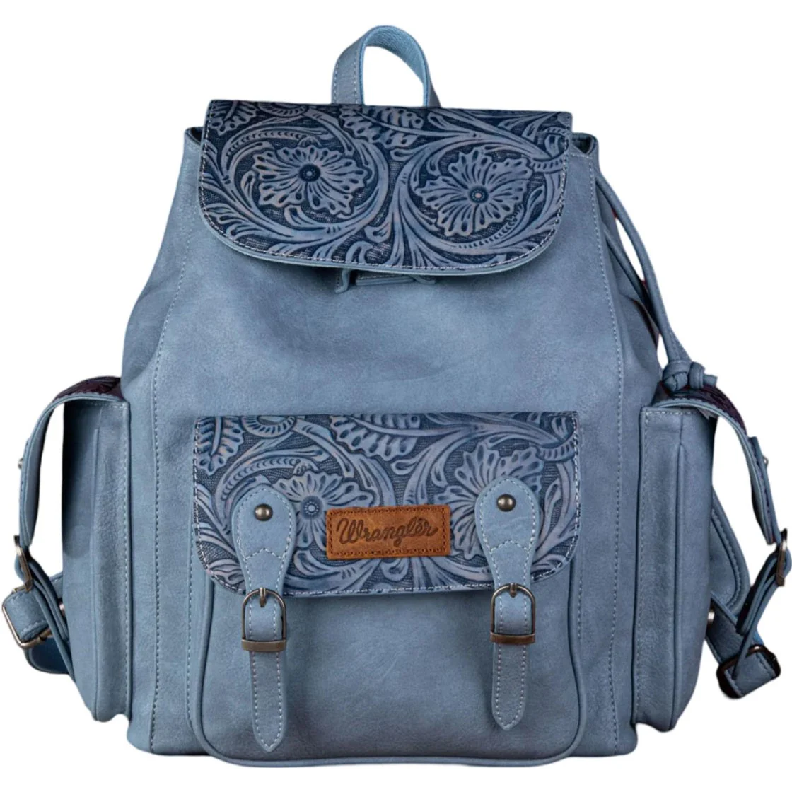 Wrangler - Womens Vintage Floral Tooled Backpack - Image 2
