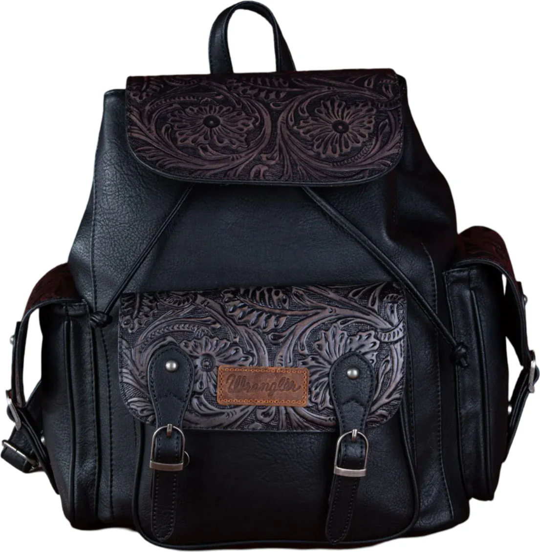 Wrangler - Womens Vintage Floral Tooled Backpack - Image 6