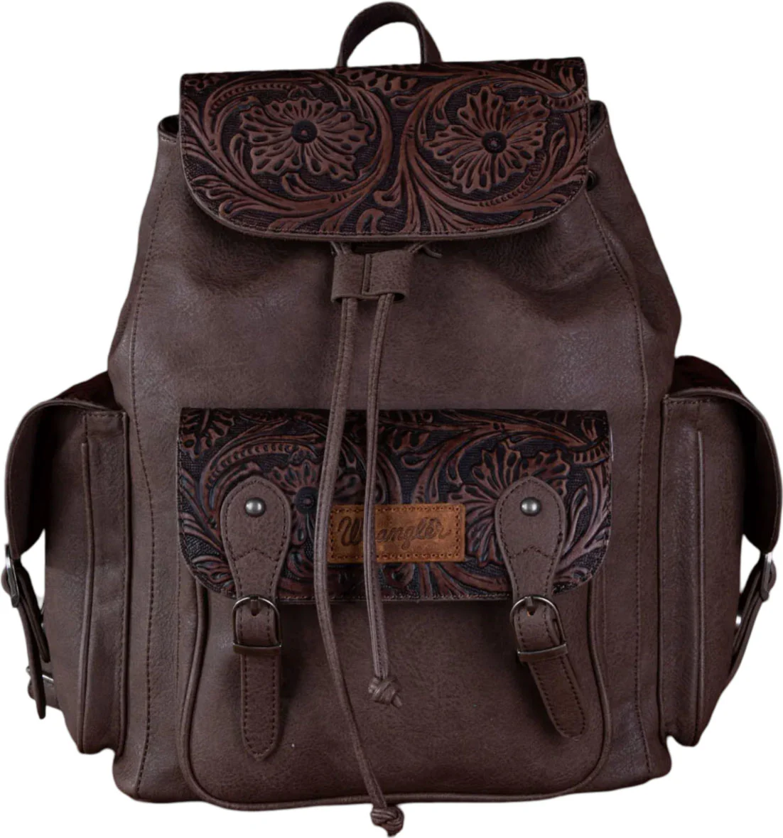 Wrangler - Womens Vintage Floral Tooled Backpack - Image 9